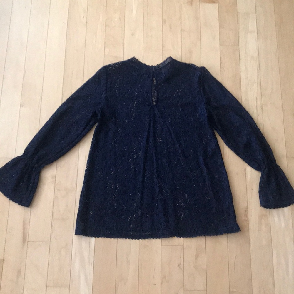 Navy Lace Zara Blouse